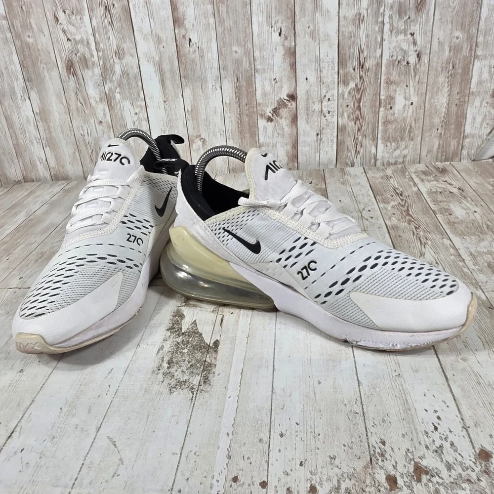 Nike Air Max 270 Womens White Black Running Shoes AH6789-100 Size 8.5